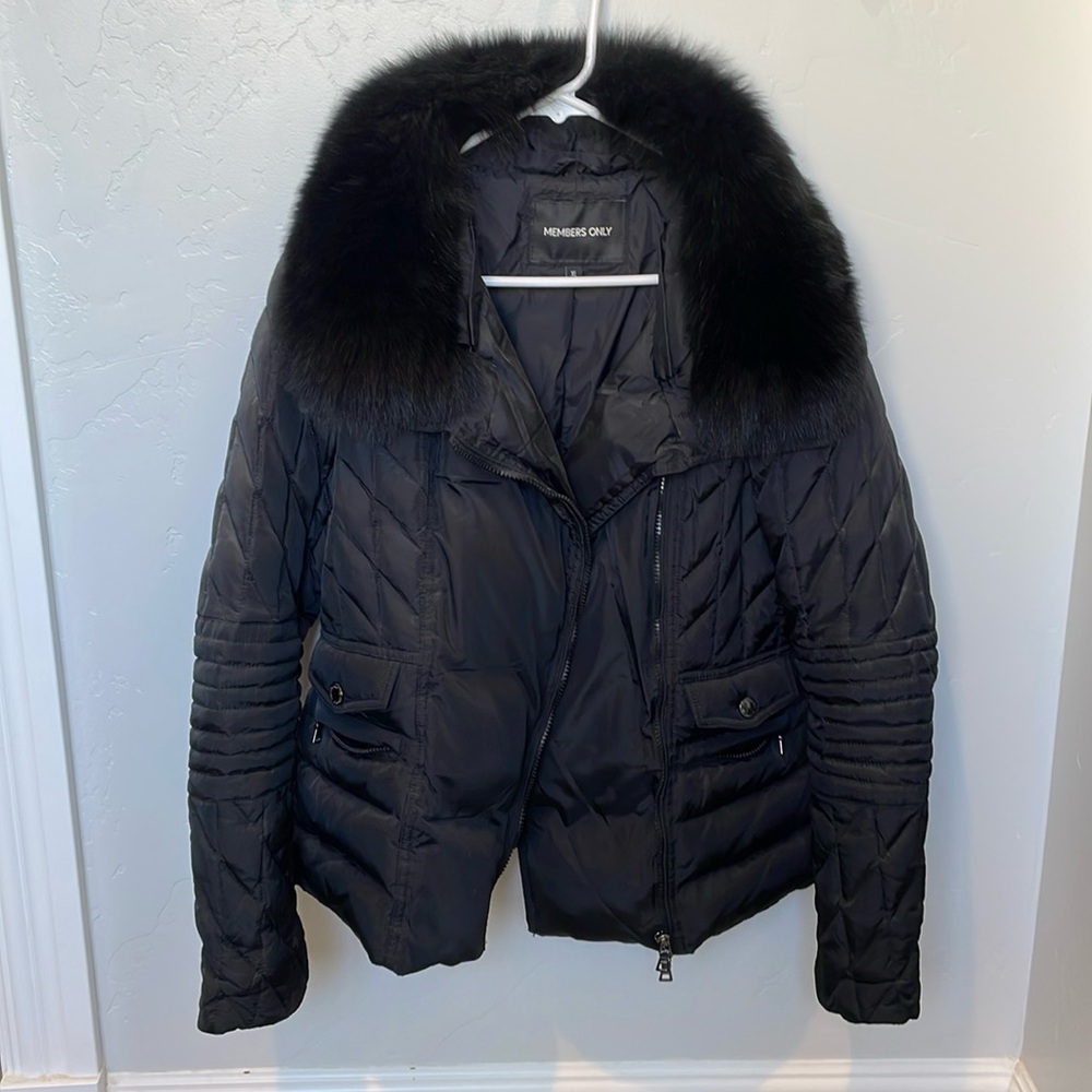 Members Only Women's Black Puffer Jacket